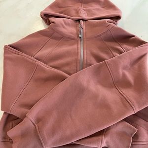 Lululemon scuba oversized half zip hoodie. Color: mauve. Size: XS/S
